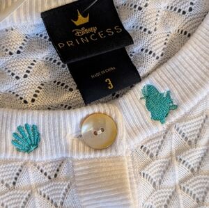 Disney Torrid The Little Mermaid Flounder Embroidered Crop Cardigan Sz 3x